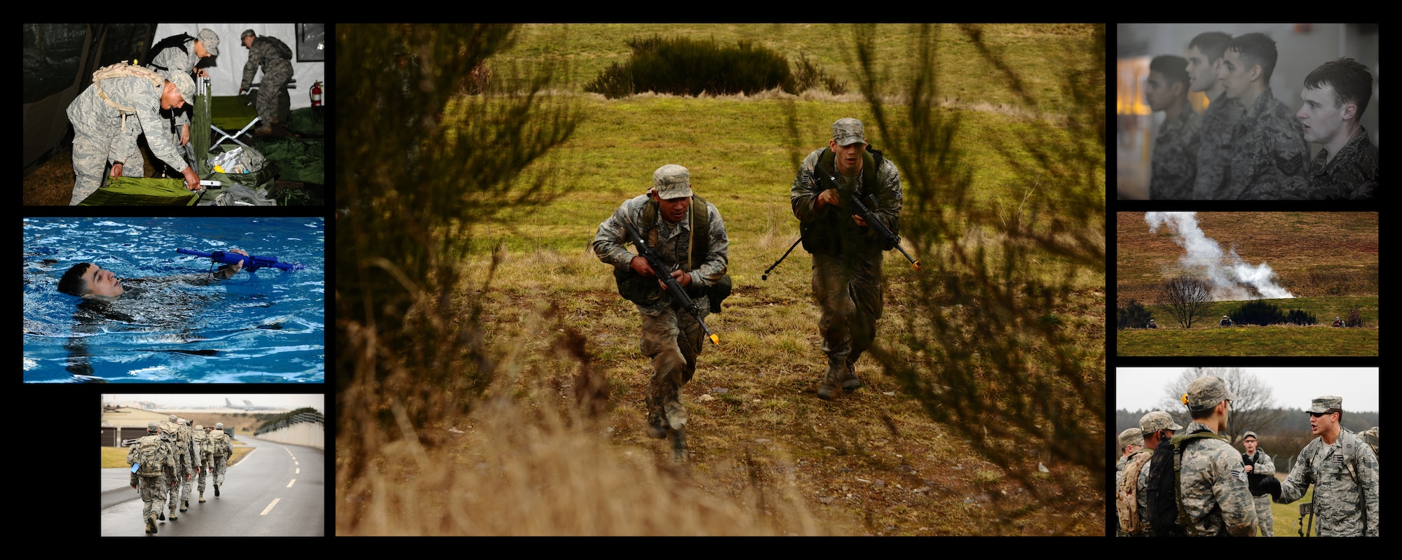 SPANGDAHLEM AIR BASE, Germany – The required three-day Ranger training course, held here and at Ramstein AB March 2-4, prepares Airmen for what they will be tested on during the U.S. Army Ranger pre-assessment training course. The course tests service members’ physical and mental abilities in a high-stress environment while still helping the Ranger learn new skills and improve existing knowledge. Out of the five Airmen enrolled in the training, Senior Airman Sean Reval, 52nd Security Forces Squadron, and Senior Airman Coty Raphael, 52nd Medical Operations Squadron, were the only participants to qualify to continue on to Ranger pre-assessment training at Sembach Air Base, Germany. (U.S. Air Force photo by Airman 1st Class Dillon Davis/Released)