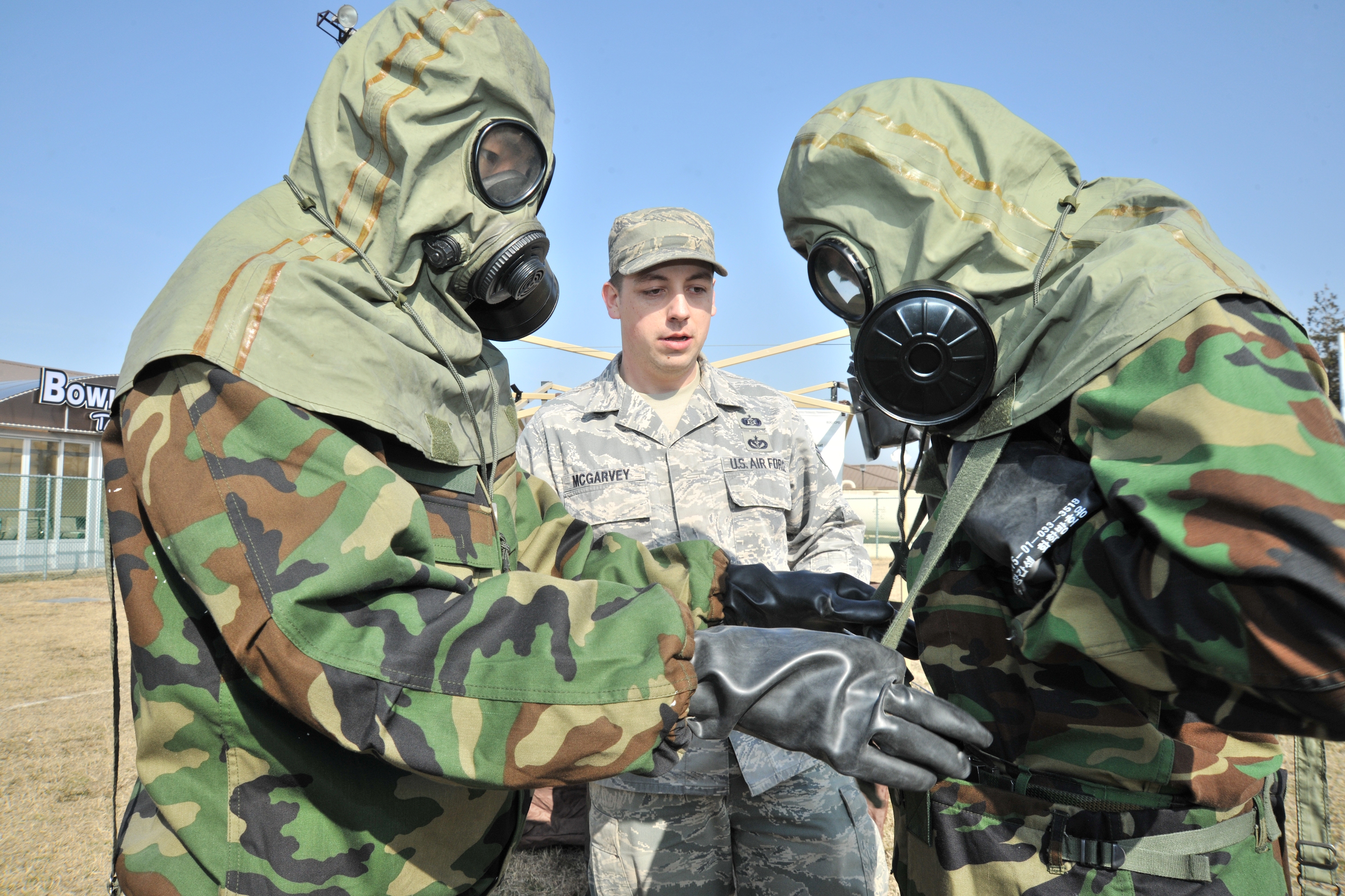  ROK  forces participate in CBRN training Kunsan Air Base News