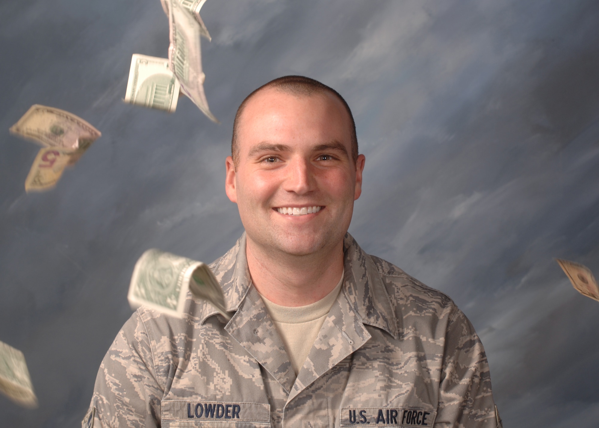 Airman 1st Class Jeffrey Lowder, 319th Comptroller Squadron, poses for a photo Mar. 6, 2012, on Grand Forks Air Force Base, N.D. Lowder is a military pay technician and was named Warrior of the Week for Mar. 8 through Mar. 14. (U.S. Air Force photo/Airman 1st Class Ashley N. Taylor)