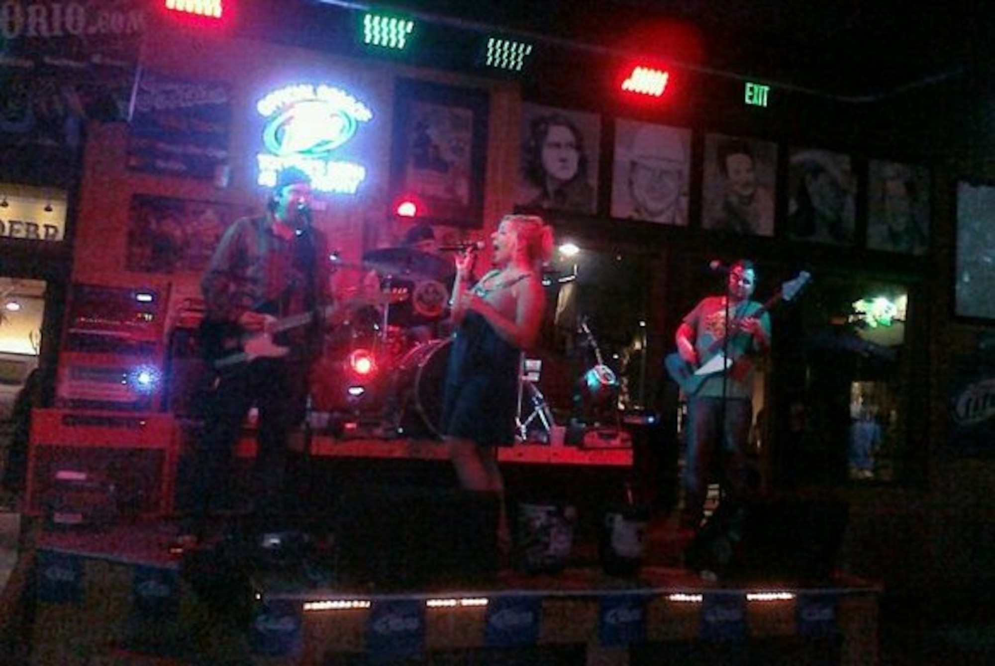 Staff Sgt. Brittnie Baxter, 53rd Weapons Evaluation Group knowledge operations manager, performs at a local venue. (U.S. Air Force courtesy photo)