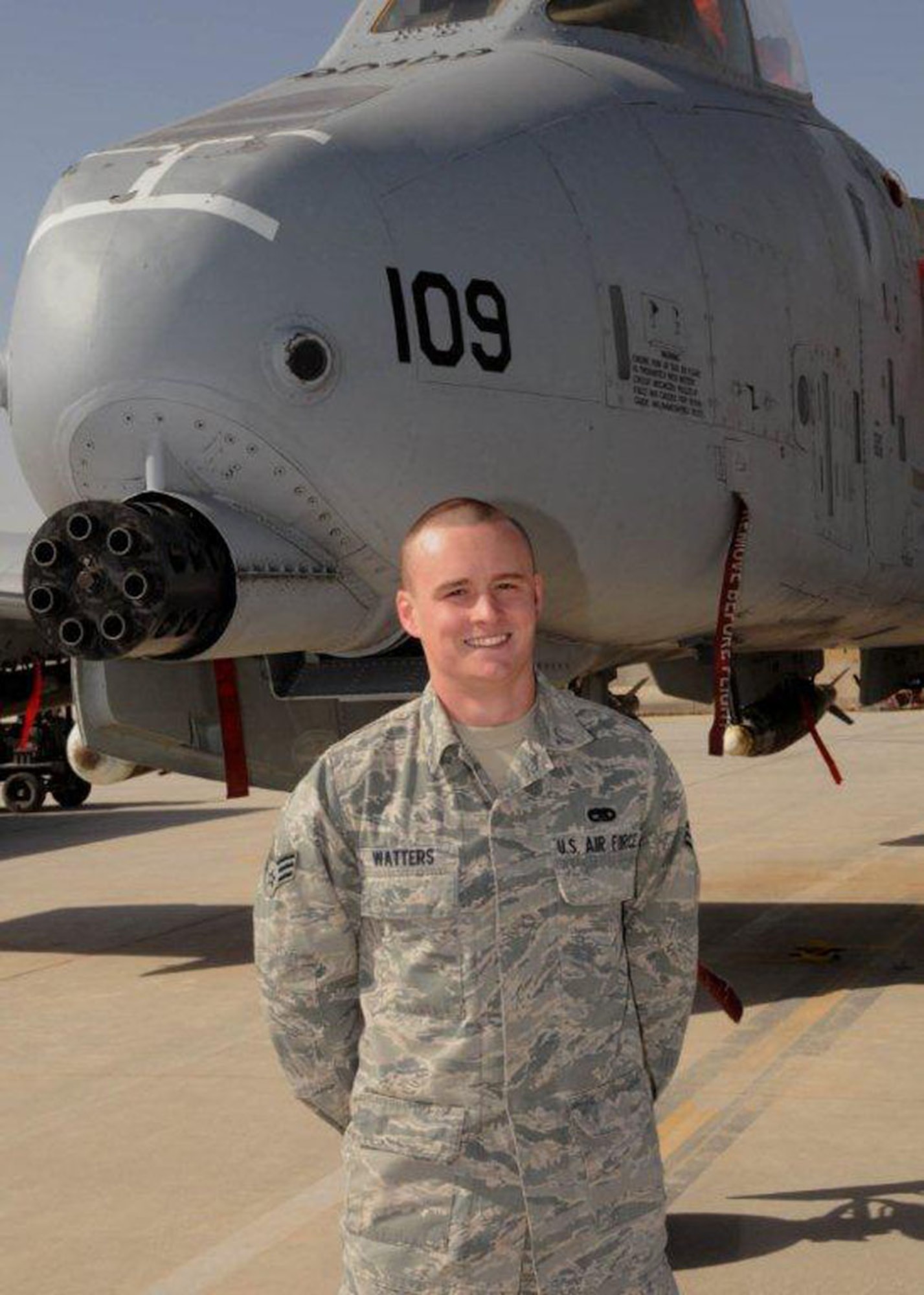 Senior Airman Shawn Watters is an aircraft electrical and environmental systems technician from the 442nd Aircraft Maintenance Squadron out of Whiteman Air Force Base, Mo. Watters is currently serving in Kandahar, Afghanistan, and is assigned to phase dock where he and his team conduct more than 500 inspection hours on the A-10 Thunderbolt II. (U.S. Air Force photo/Staff Sgt. Heather Skinkle)