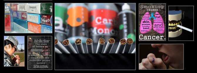 ALTUS AIR FORCE BASE, Okla. – Smoking is one of the leading causes of preventable deaths worldwide. According to the World Health Organization (W.H.O.), tobacco use kills around 443,000 Americans (about 18 percent of all deaths) yearly and secondhand smoke kills about 50,000 a year. If the current smoking trends continue to rise, tobacco use has the potential to kill 1 billion people by the end of the 21st century. Including Nicotine, historically one of the most addictive substances to break, tobacco smoke from products such as cigarettes contain over 4,000 chemicals and 69 of those have evidence of causing more than 15 kinds of cancer. Currently, 23 percent of members on Altus AFB are currently using some form of Tobacco. (U.S. Air Force photo by Airman 1st Class Levin Boland / 97th Air Mobility Wing / Released)