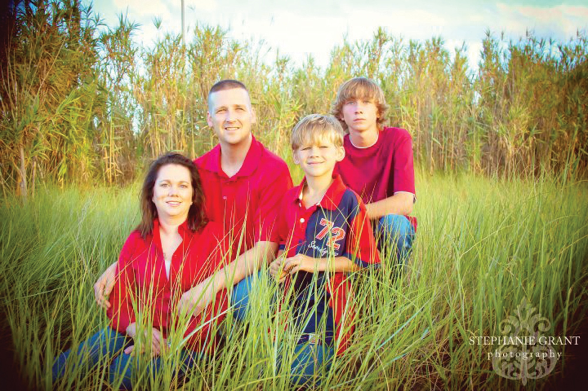 Master Sgts. Lana and Jason Miller with their two sons, Cody (11 ) and Tyler (16), Terceira, August, 2011.  The Air Force Assistance Fund helped the Millers during a difficult time when they were young airmen. (Courtesy photo)