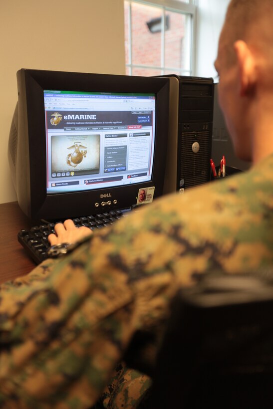 eMarine, a web-based, one-stop shop of tools, information and Marine Corps family connection, is available to all Marines, sailors and their families through their unit family readiness officer.  The website also includes features for feedback that is seen directly by Marine Corps unit commanders and FROs so that they can ensure the service members and their families are always receiving the best support needed.