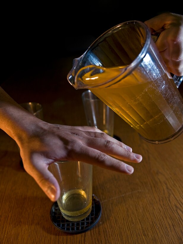 Drinking responsibly is understanding when you’ve had enough. The 0-1-3 responsible drinking educational campaign, recently adopted at Ellsworth Air Force Base, S.D, provides a healthier guideline when consuming alcohol. The campaign’s concept consists of a commitment to zero alcohol-related incidents, having no more than one drink per hour and having no more than three drinks per day. (U.S. Air Force photo by Staff Sgt. Marc I. Lane/Released) 