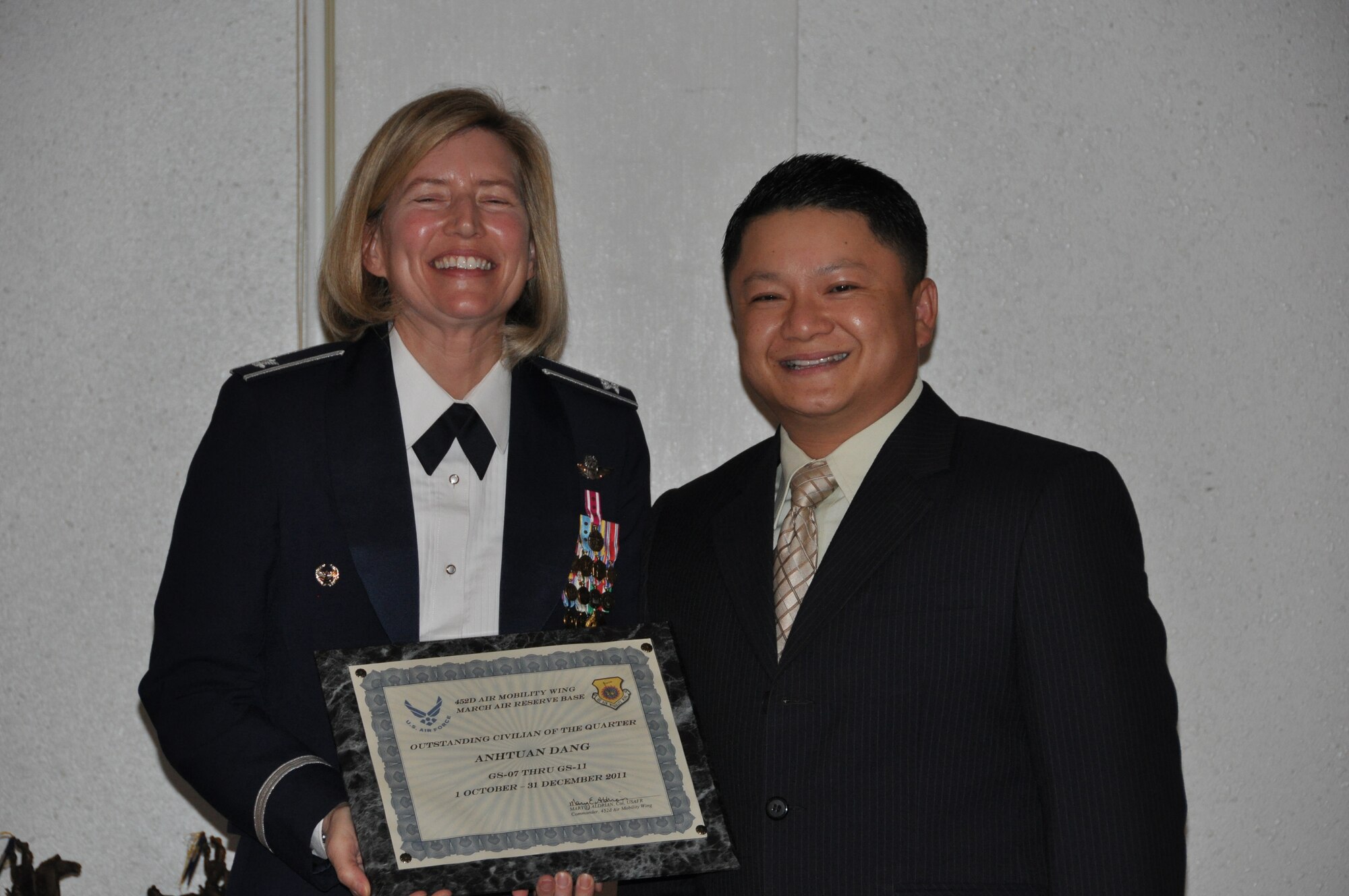 Annual 452nd AMW Awards Banquet (U.S. Air Force photo by MSgt Mike Blair)