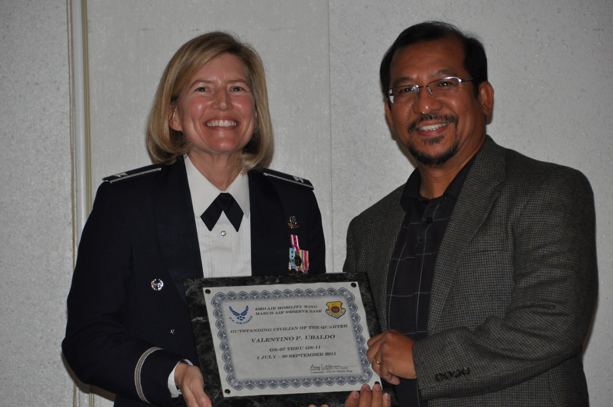 Annual 452nd AMW Awards Banquet (U.S. Air Force photo by MSgt Mike Blair)
