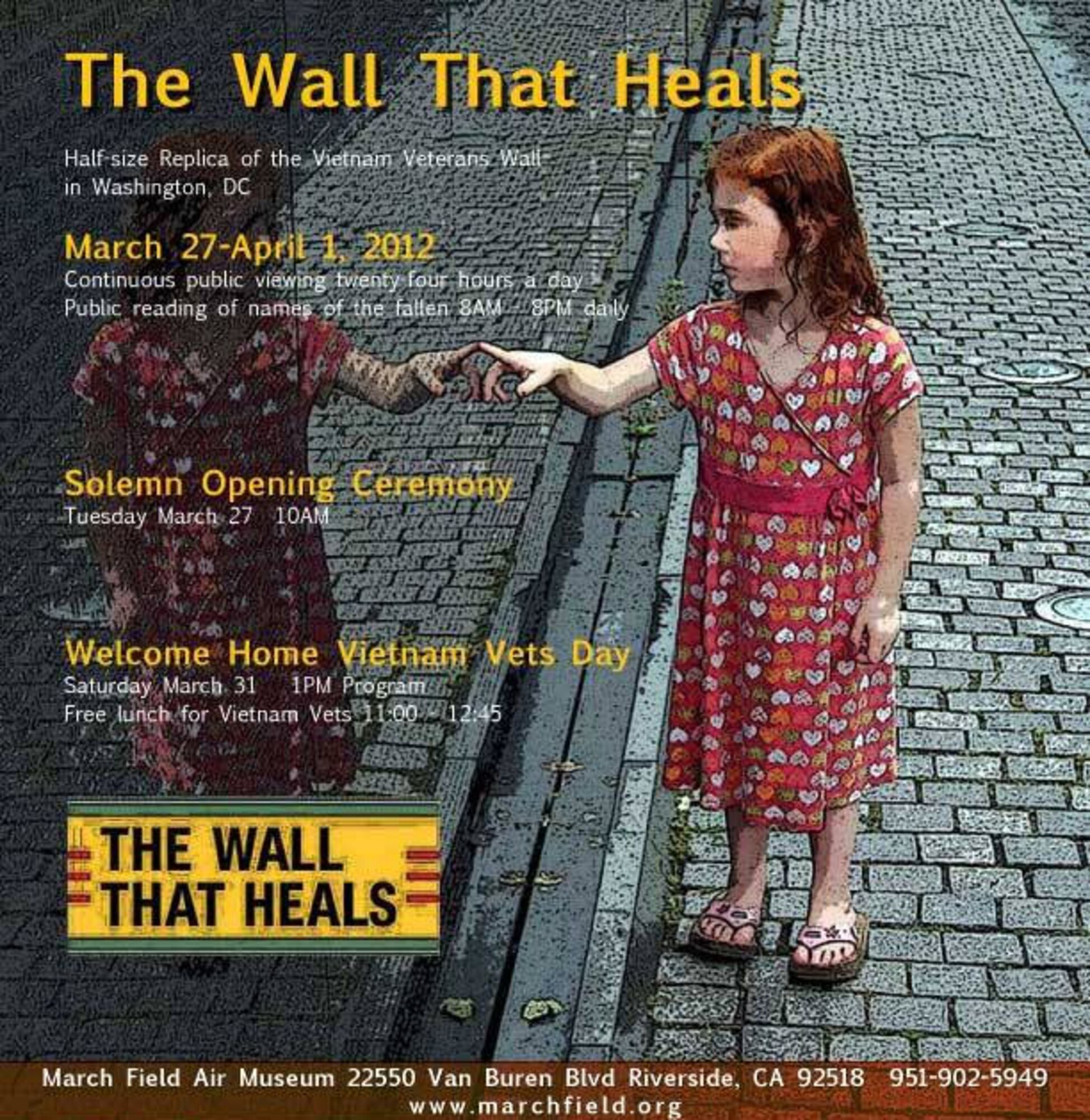 Half-size replica of the Vietnam Veterans Wall in Washington, D.C.  