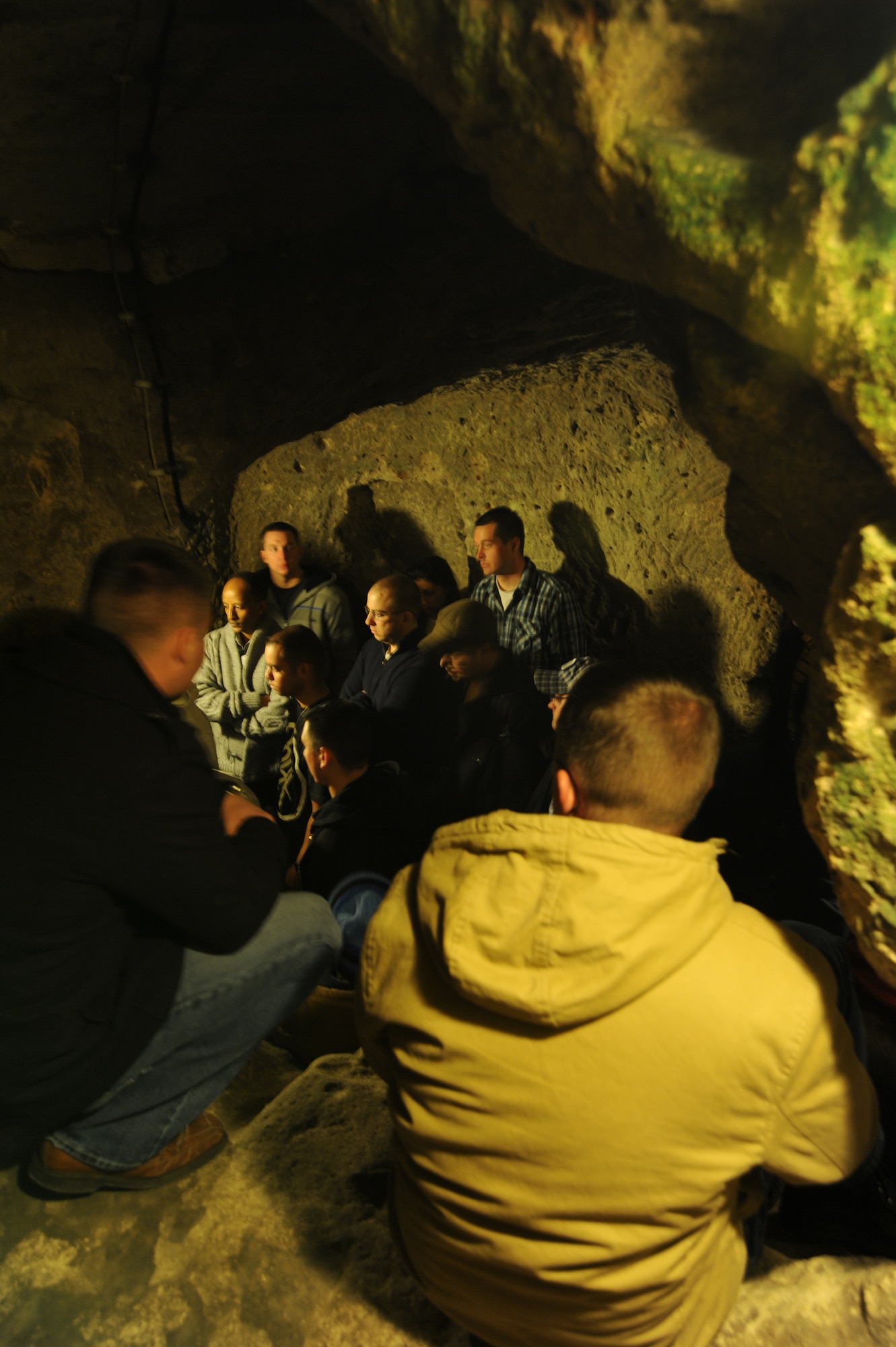 DERINKUYU, Turkey – Airmen from Spangdahlem Air Base participating in Anatolian Falcon 2012 tour an underground city in the Cappadocia region of Turkey, March 10. Airmen participating in Exercise Anatolian Falcon 2012 were given the opportunity to tour Cappadocia to boost morale and experience the culture of the host nation. (U.S. Air Force photo/Staff Sgt. Benjamin Wilson)