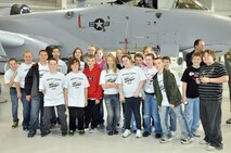 Students from Central-Hardin Middle School, Hardin, Mo., toured Whiteman Air Force Base, March 12, 2012. The tour was organized by Wright Flight, a non-profit organization designed to motivate students to achieve academically through incentive tours and flights. The students were briefed on the 442nd Fighter Wing mission by Col. Gregory Eckfeld. They were also shown the Oscar 1 missile silo by Staff Sgt. Steven Bussey and ate at the Ozark Inn dining facility. The 442nd Fighter Wing is an A-10 Thunderbolt II Air Force Reserve unit at Whiteman Air Force Base, Mo. (U.S. Air Force photo/Senior Airman Wesley Wright)