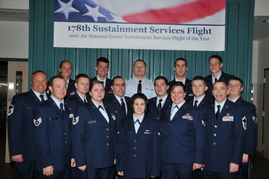 178th Fighter Wing Services Flight wins 2011 Air National Guard Sustainment Services Flight of the Year