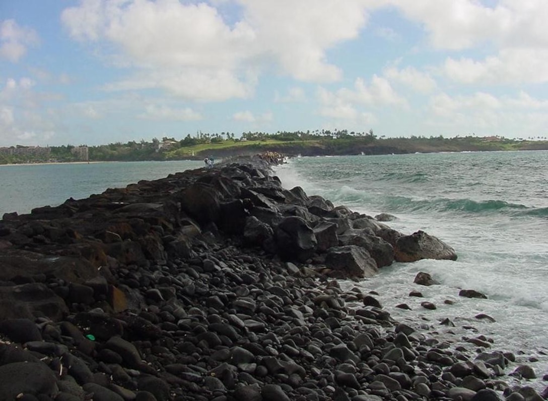 Annual breakwater inspection being conducted as part of the Operations and Maintenance program for completed projects.