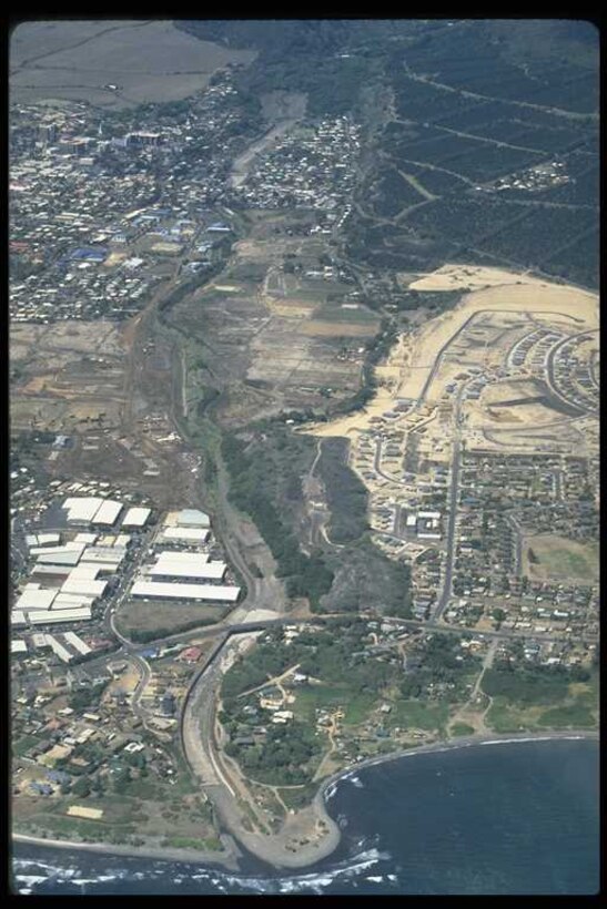 The Iao Stream drainage basin is approximately 10 square miles in area. The Corps project was completed in October 1981. 