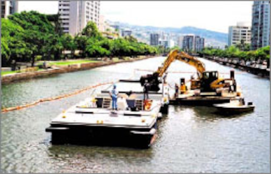 Dredging the Ala Wai Canal. 