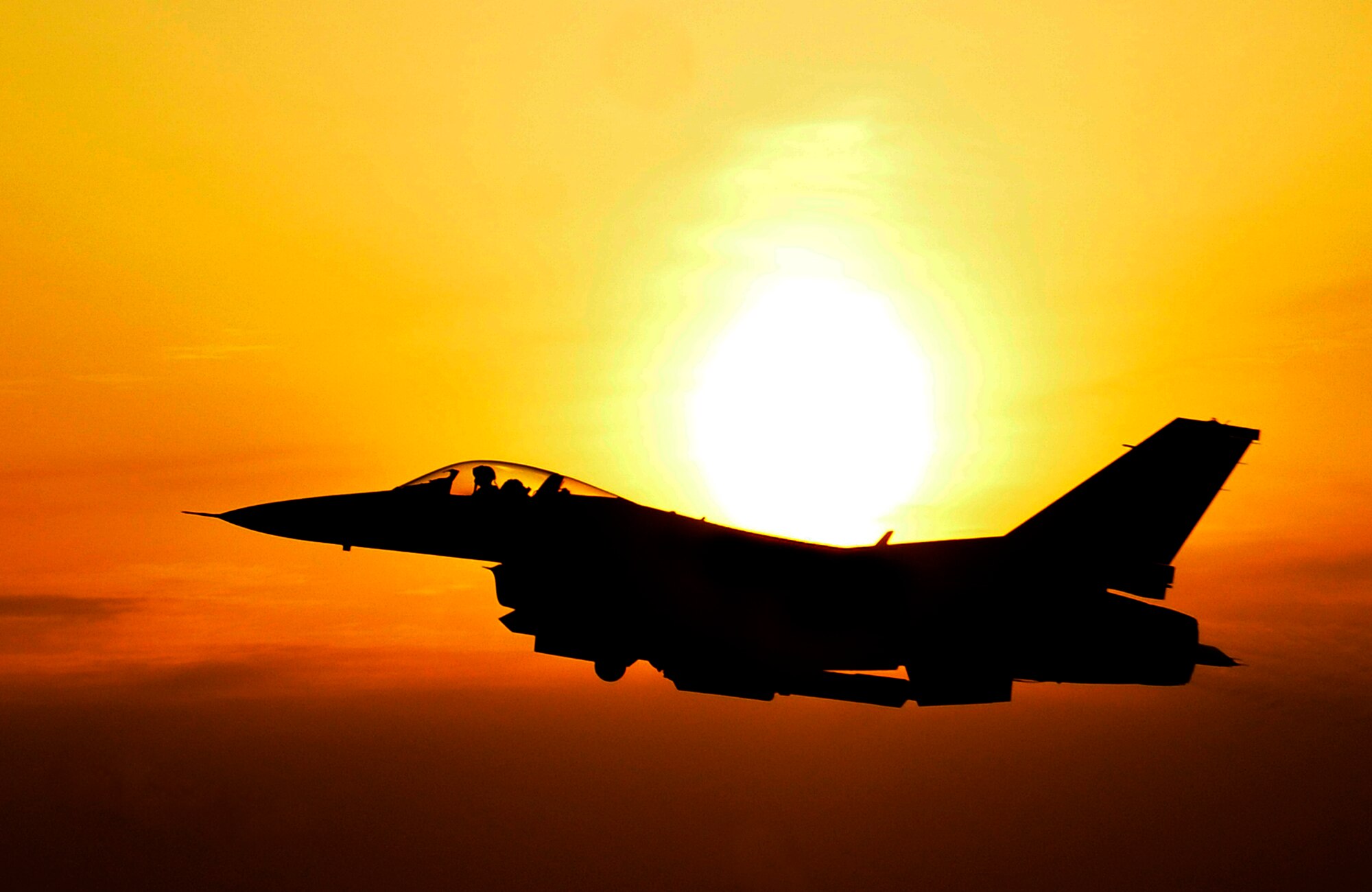An F-16 Fighting Falcon in transit during an exercise flight as part of an operational readiness exercise at Kunsan Air Base, Republic of Korea, March 20, 2012. Exercises help ensure the skills and capabilities of operators, maintainers and supporting agencies of the Wolf Pack can operate effectively and safely in wartime conditions. (U.S. Air Force photo by Staff Sgt. Rasheen A. Douglas/Released)