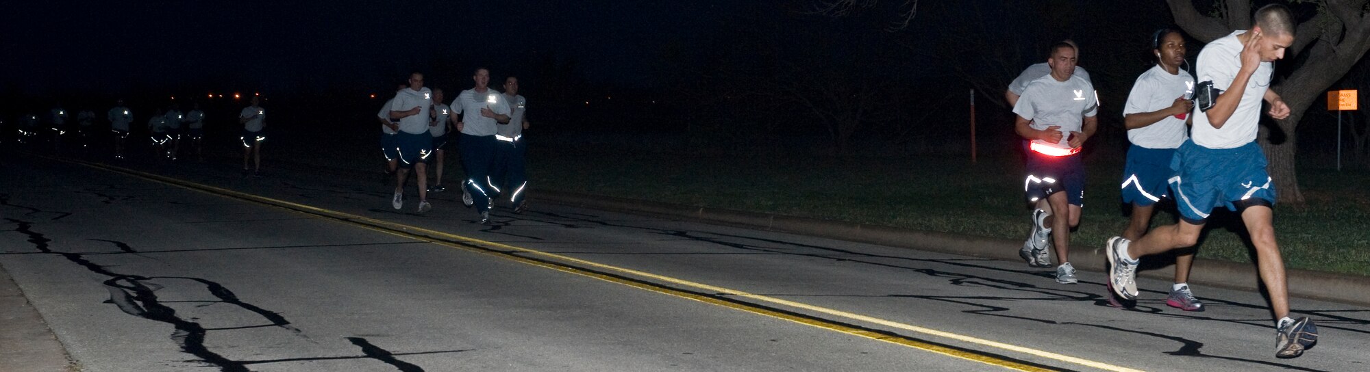 Airmen participate in a 5k fun run March 16, 2012 to promote the Air Force Assistance Fund campaign, at Dyess Air Force Base, Texas. The event helps promote physical health while supporting the Air Force Assistance Fund “Commitment To Caring.” (U.S. Air Force photo by Airman 1st Class Jonathan Stefanko/ Released)