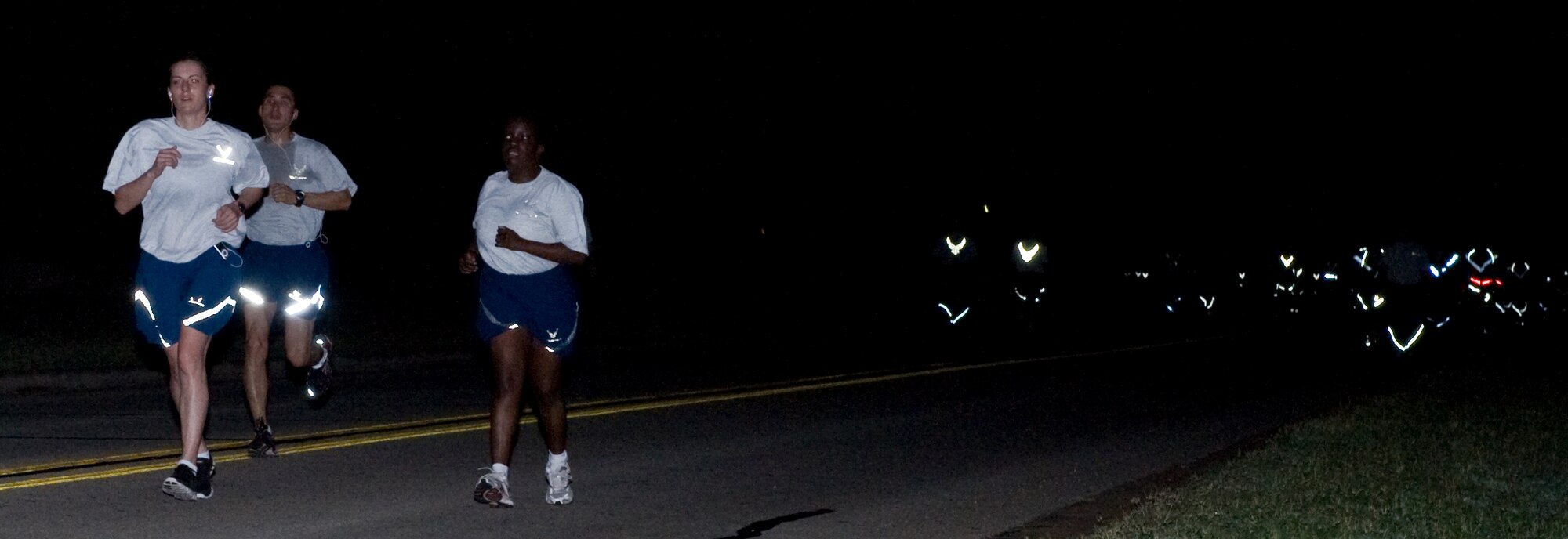Airmen participate in a 5k fun run March 16, 2012 to promote the Air Force Assistance Fund campaign, at Dyess Air Force Base, Texas. The event helps promote physical health while supporting the Air Force Assistance Fund “Commitment To Caring.” (U.S. Air Force photo by Airman 1st Class Jonathan Stefanko/ Released)
