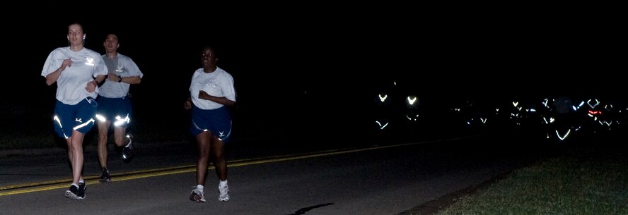 Airmen participate in a 5k fun run March 16, 2012 to promote the Air Force Assistance Fund campaign, at Dyess Air Force Base, Texas. The event helps promote physical health while supporting the Air Force Assistance Fund “Commitment To Caring.” (U.S. Air Force photo by Airman 1st Class Jonathan Stefanko/ Released)