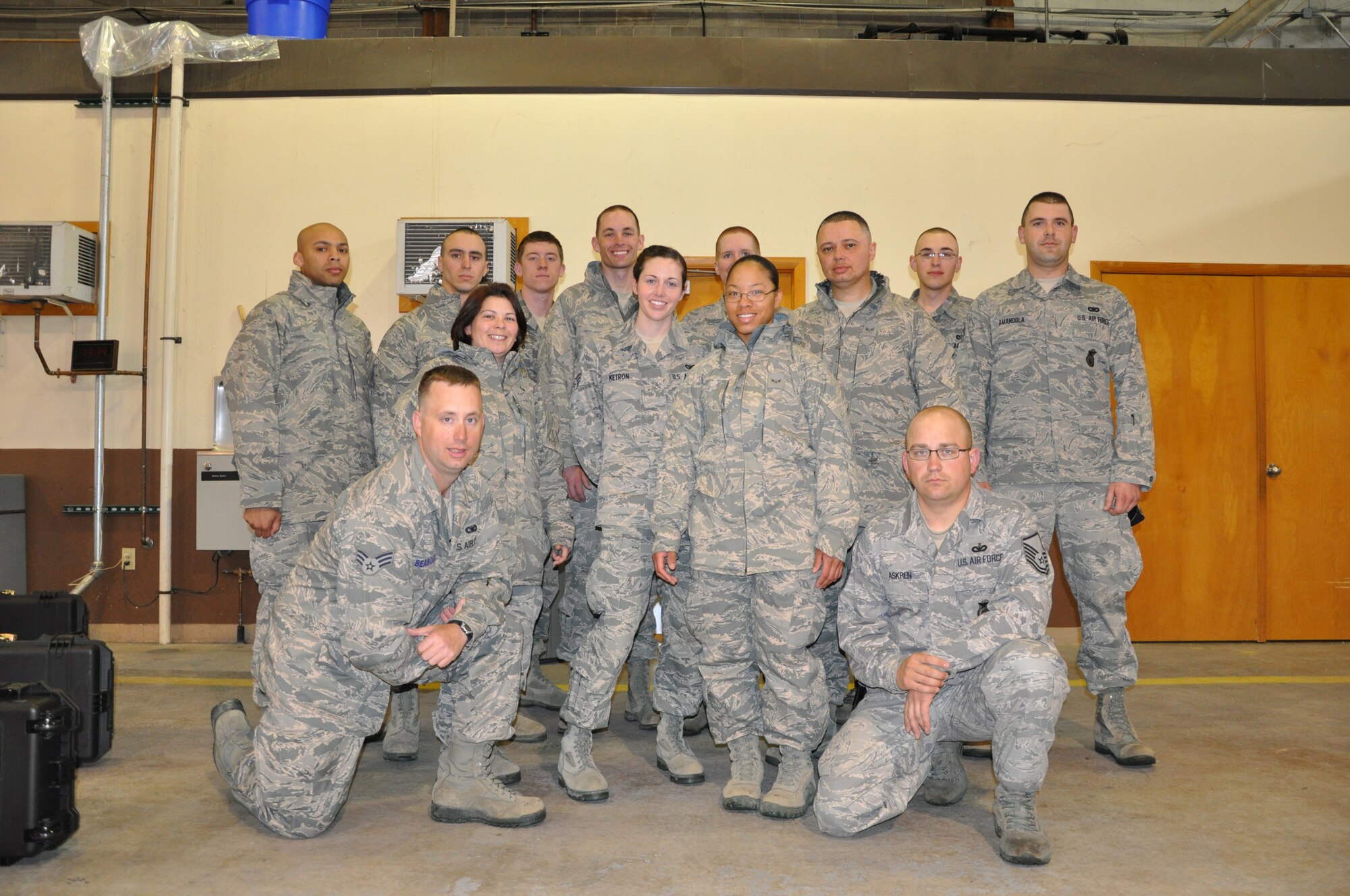 Security Forces Airmen from the 931st Security Forces Squadron returned from Patriot Defender training at Fort Wolters Military Reservation in Mineral Wells, Texas, March 21. The two-week course provides security forces Airmen with additional combat skills training, and marked the first time the 931st SFS sent a team to pre-deployment training since becoming a squadron in September 2011. (Air Force photo by 1st Lt. Zach Anderson)