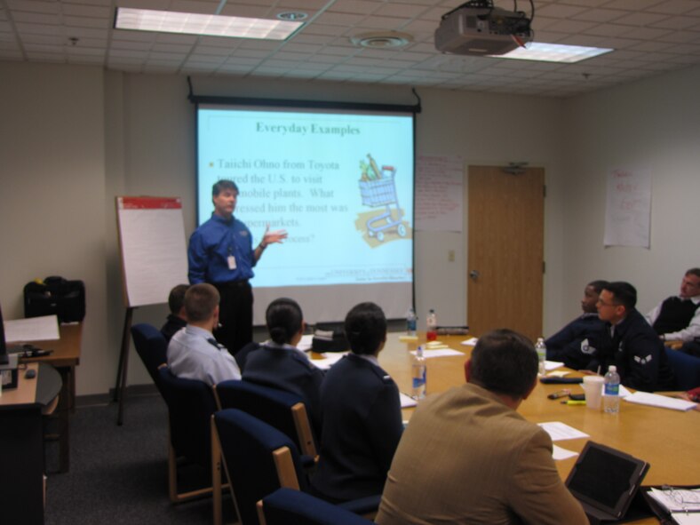 the 325th Medical Group recently engaged in a Lean for Healthcare training course and Rapid Improvement Event. (U.S. Air Force courtesy photo)