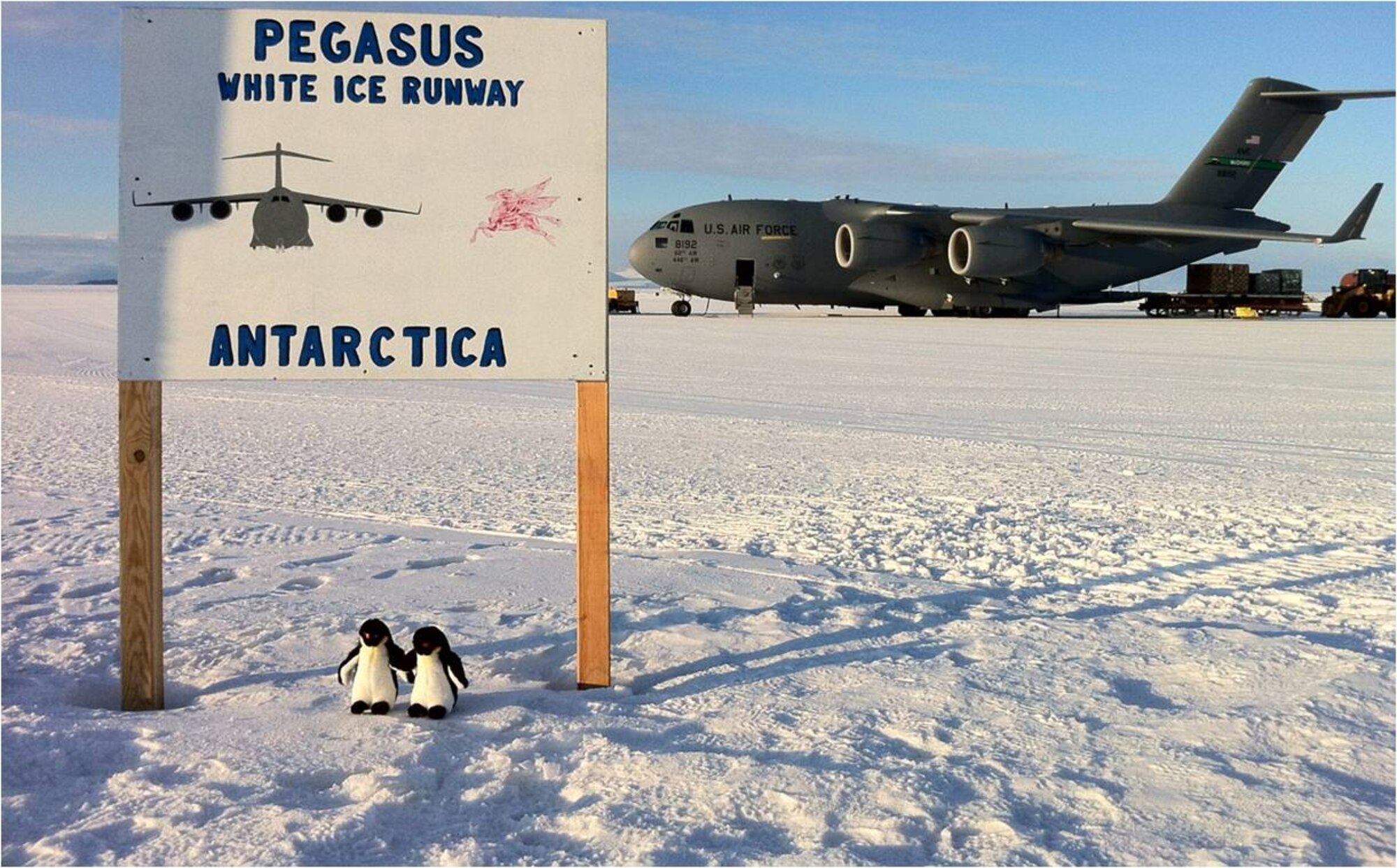 Aircrews from the 62nd and 446th Airlift Wings recently completed a record-setting Operation Deep Freeze season which consisted of 74 missions, six more than any previous season. The crews also broke the record for amount of cargo delivered by transporting 6.33 million pounds. (U.S. Air Force courtesy photo)