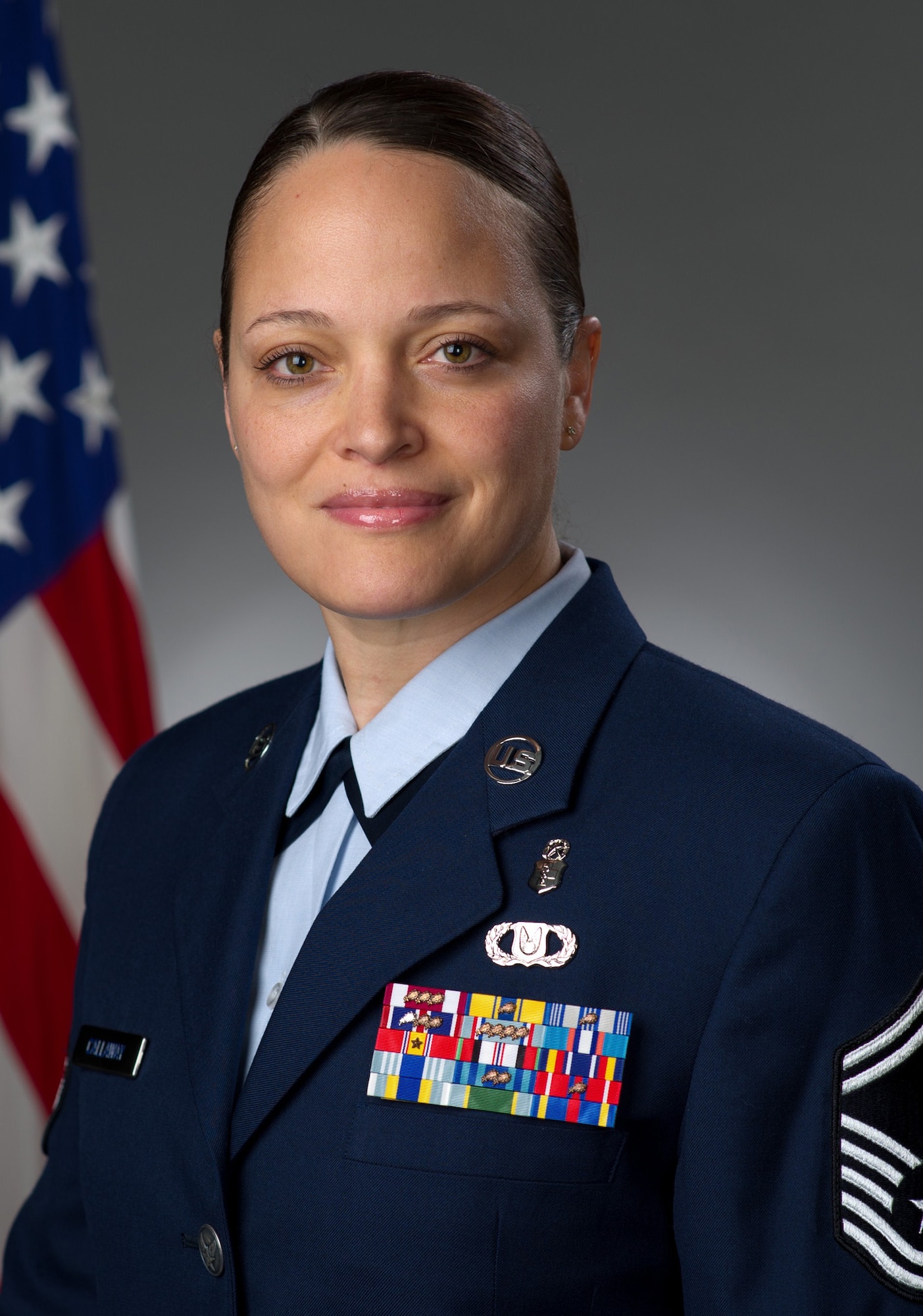 Senior Master Sgt. Laura Callaway, from the 60th Medical Operations Squadron at Travis Air Force Base, Calif., is the 2011 Air Mobility Command Senior NCO of the Year. Callaway is the physical medicine and emergency department superintendent at Travis AFB.  In 2011, she “superbly” filled Air Mobility Command’s physical medicine career field functional manager position where she helped develop proficiency skills and updated training tasks to define standards for physical therapy across the Air Force. She also inspired the 60th Medical Operations Squadron as chief enlisted manager for seven flights and more than 400 personnel which led to three outstanding ratings for the squadron during a Health Services Inspection.  Moreover, Callaway was one out of 40 senior NCOs selected Air Force-wide to attend the Campbell Leadership Course. (U.S. Air Force photo)