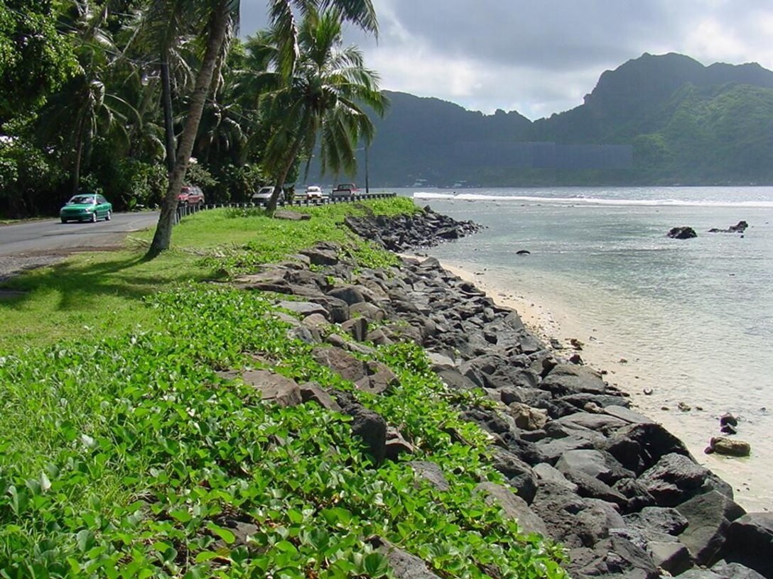 Pago Pago to Nuuuli Shore Protection project extends along the southern coast of Tutuila Island, American Samoa. 
