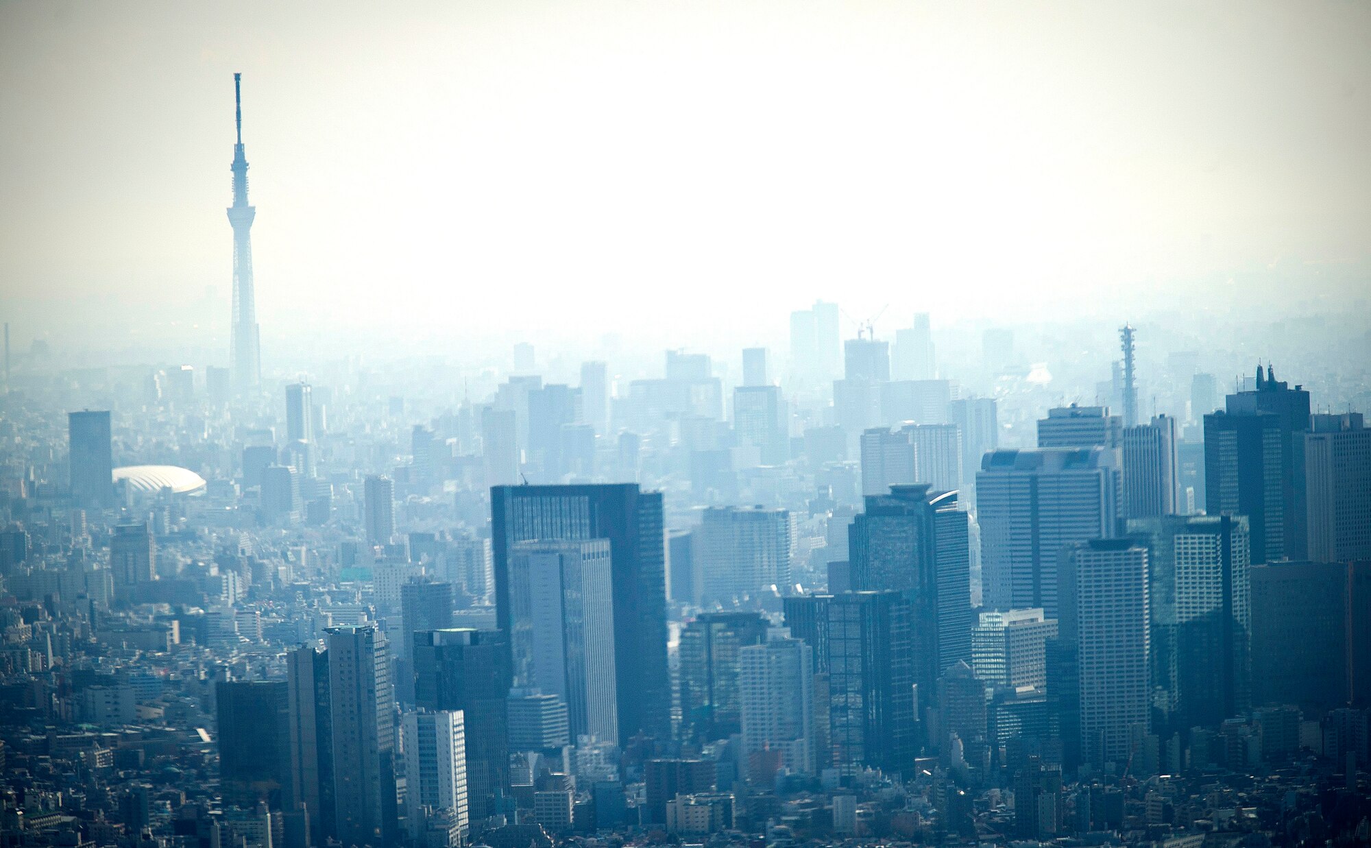 YOKOTA AIR BASE, Japan -- Fog thickens over Tokyo, Japan during the flight to pick up the Oakland Athletics March 25, 2012. (U.S. Air Force photo/Staff Sgt. Chad C. Strohmeyer)