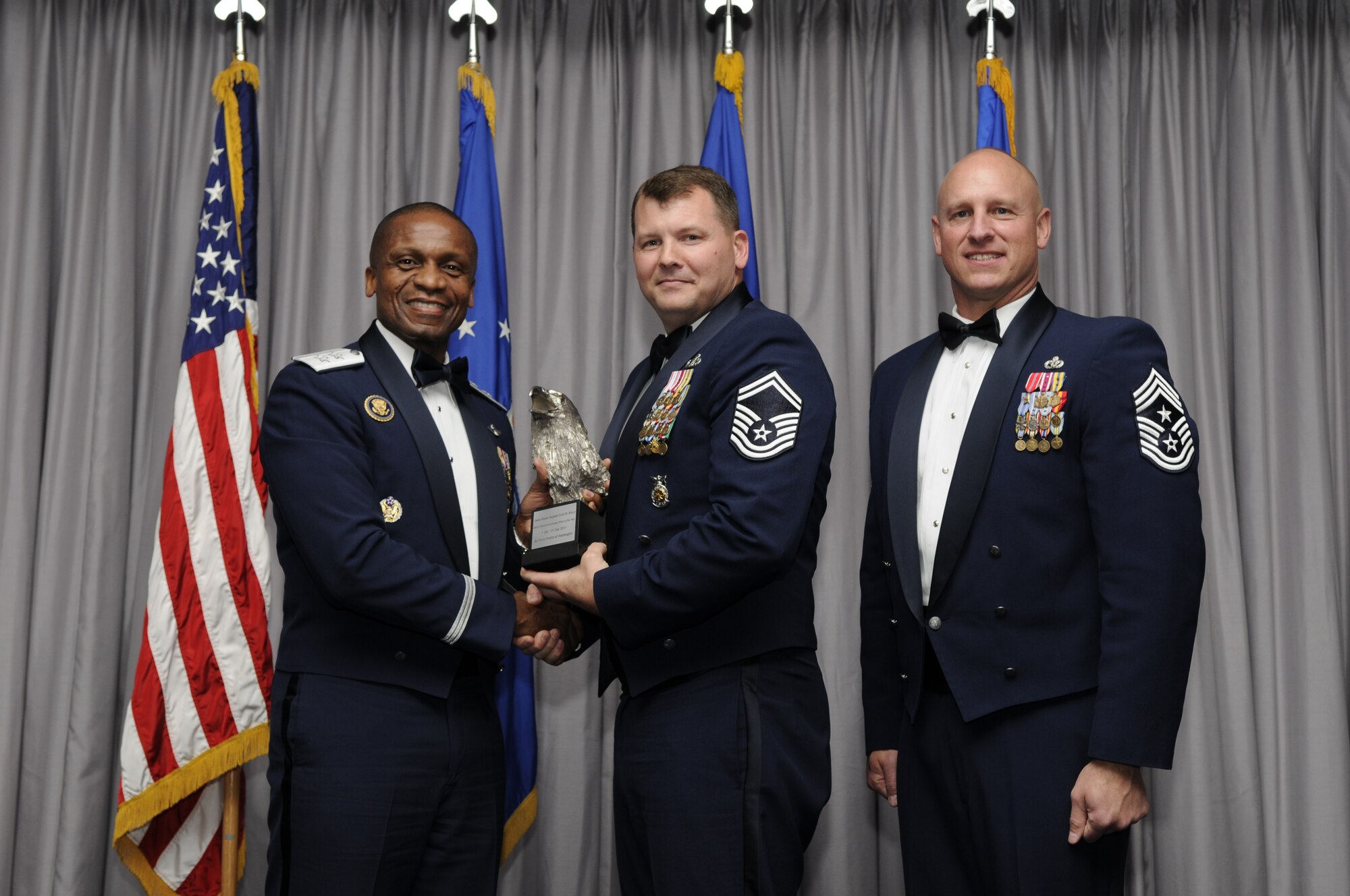 Air Force District of Washington Annual Award Winner, Senior NCO category,  Senior Master Sgt. David Wilson of the 11thWing. 