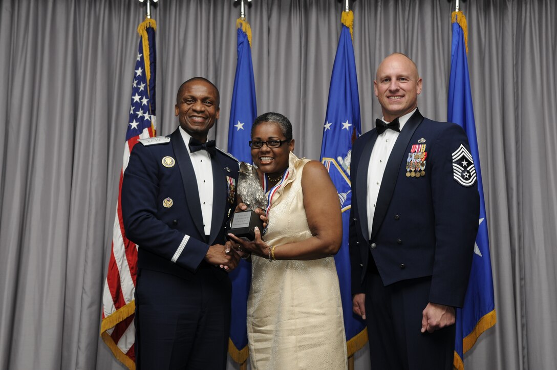 Air Force District of Washington Annual Award Winner, civilian volunteer category,  Ms. Judy Gibson of Headquarters AFDW. 