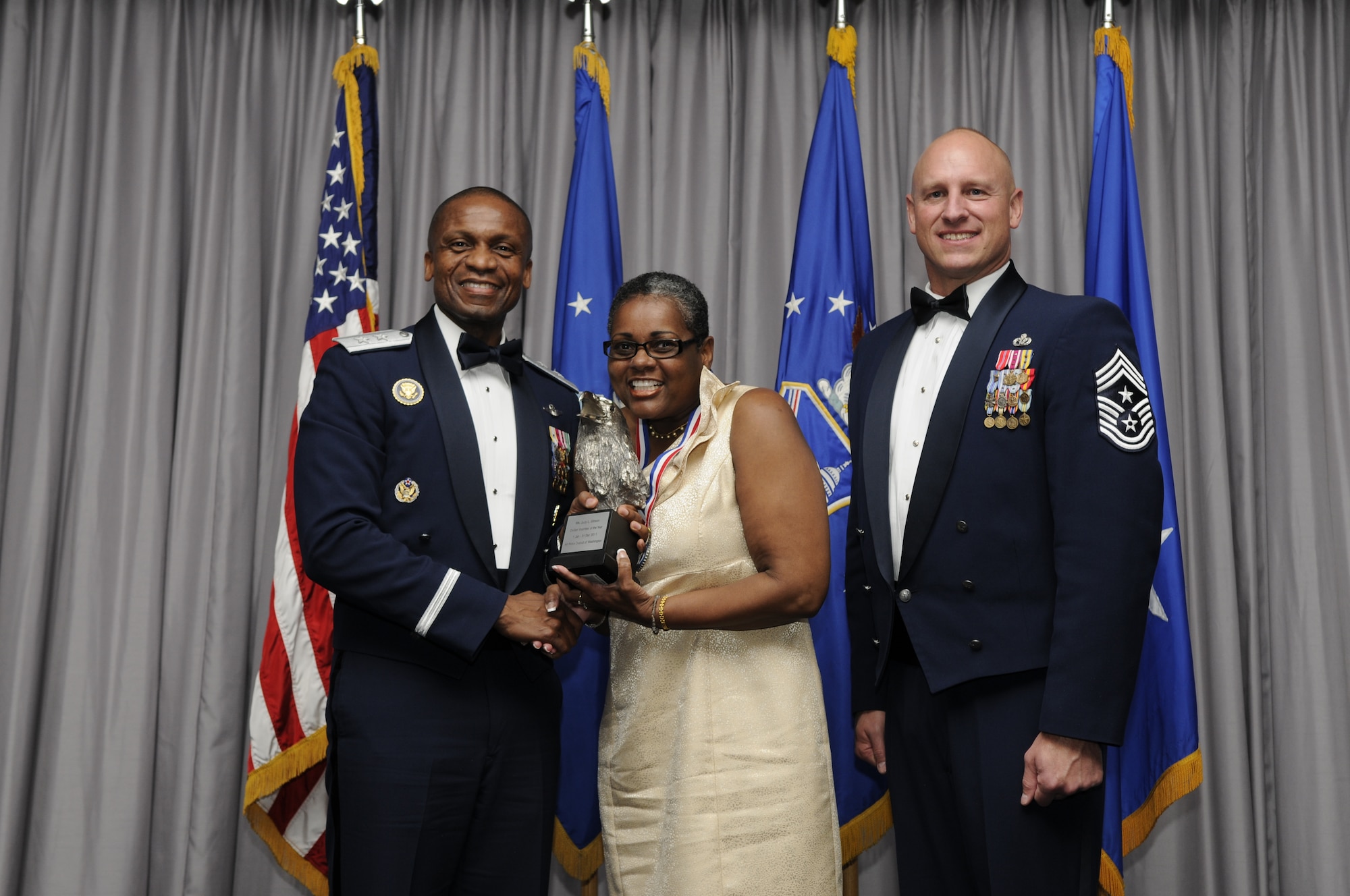 Air Force District of Washington Annual Award Winner, civilian volunteer category,  Ms. Judy Gibson of Headquarters AFDW. 