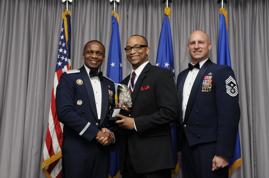 Air Force District of Washington Annual Award Winner, civilian category 1, Mr. Vincent Johnson of the 11th Wing. 