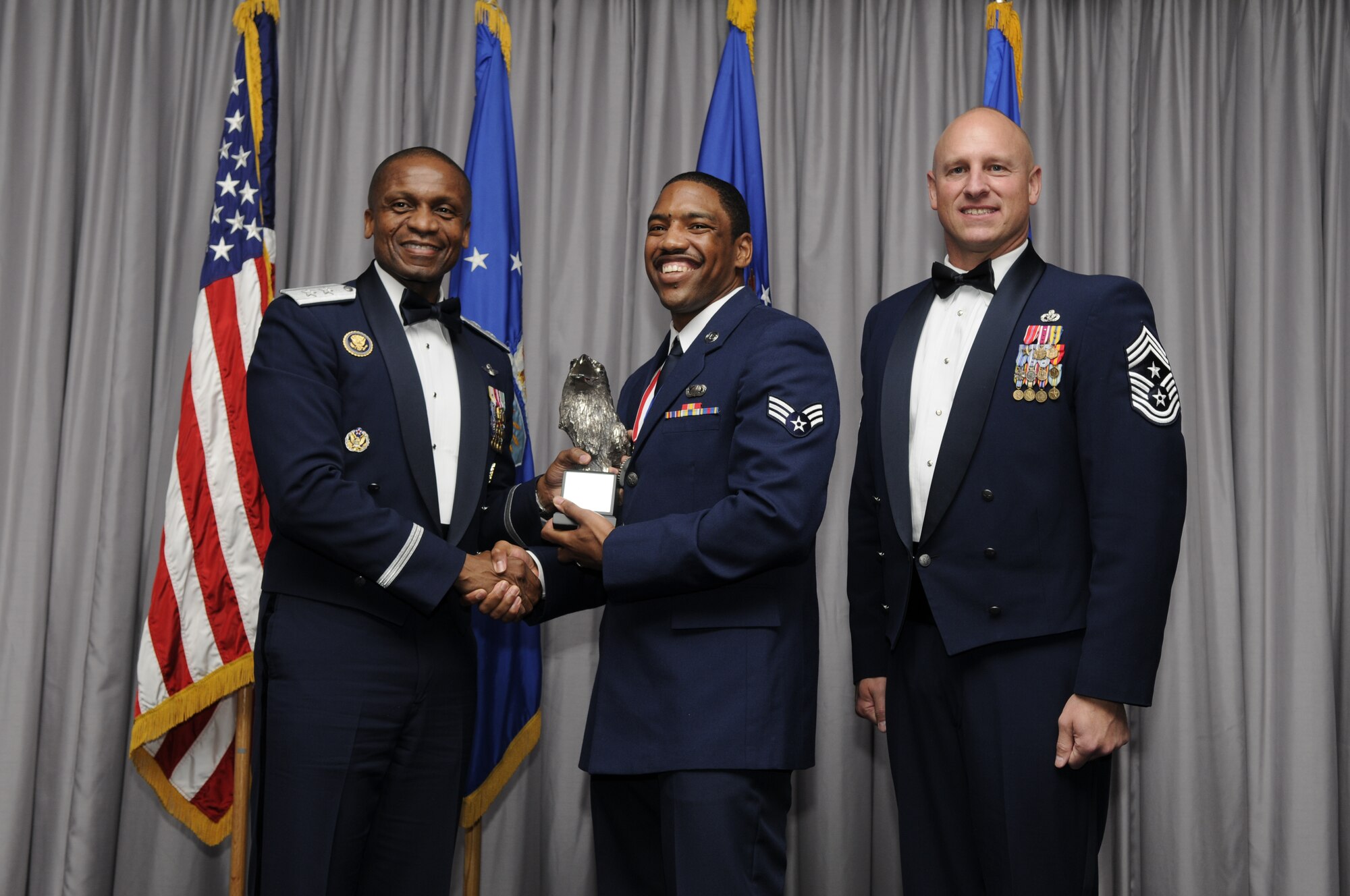 Air Force District of Washington Annual Award Winner, Airman category, Senior Airman Marquis Smith of the 11th Wing. 