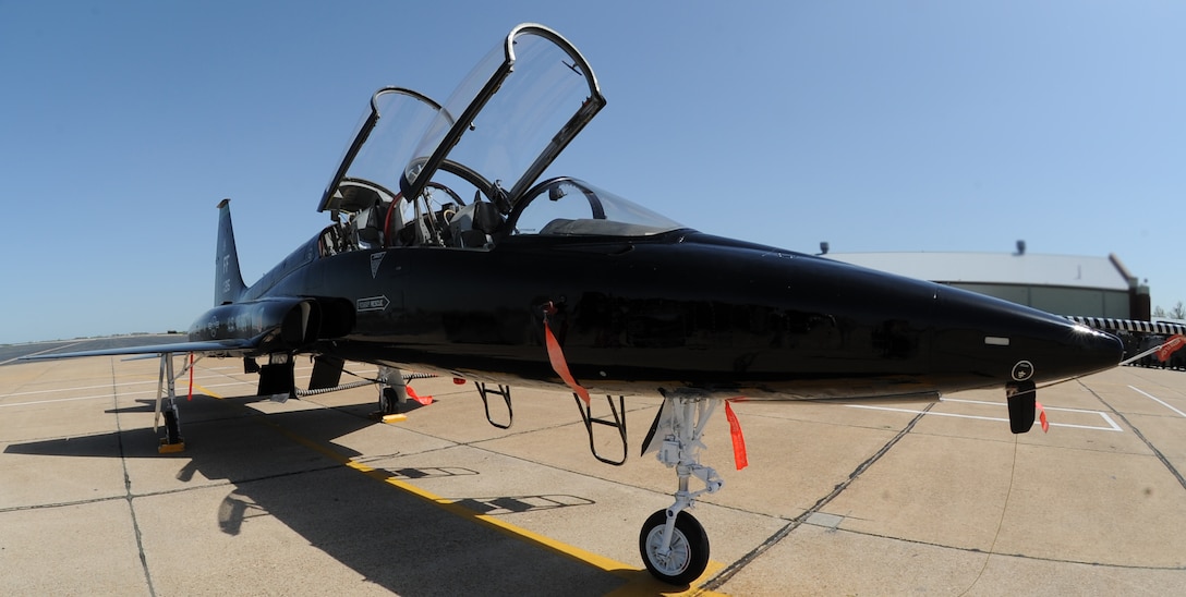 Langley Air Force Base’s 1st Fighter Wing recently added the T-38 Talon to its aircraft inventory. The T-38s provide adversary support for F-22 Raptor pilots at a fraction of the operational costs of other aircraft. (U.S. Air Force photo by Airman 1st Class Teresa Cleveland/Released)