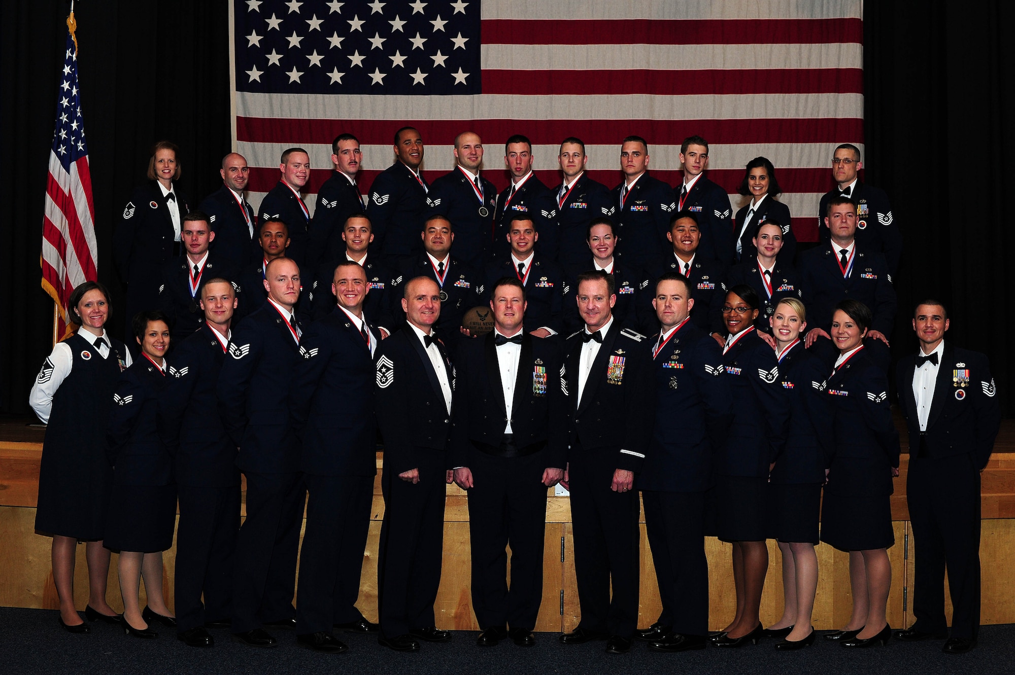 Congratulations to the senior airmen and staff sergeants who graduated from the Chief Master Sergeant of the Air Force Thomas N. Barnes Airman Leadership School March 22, 2012, McConnell Air Force Base, Kan. (U.S. Air Force photo/ Senior Airman Courtney L. Witt)