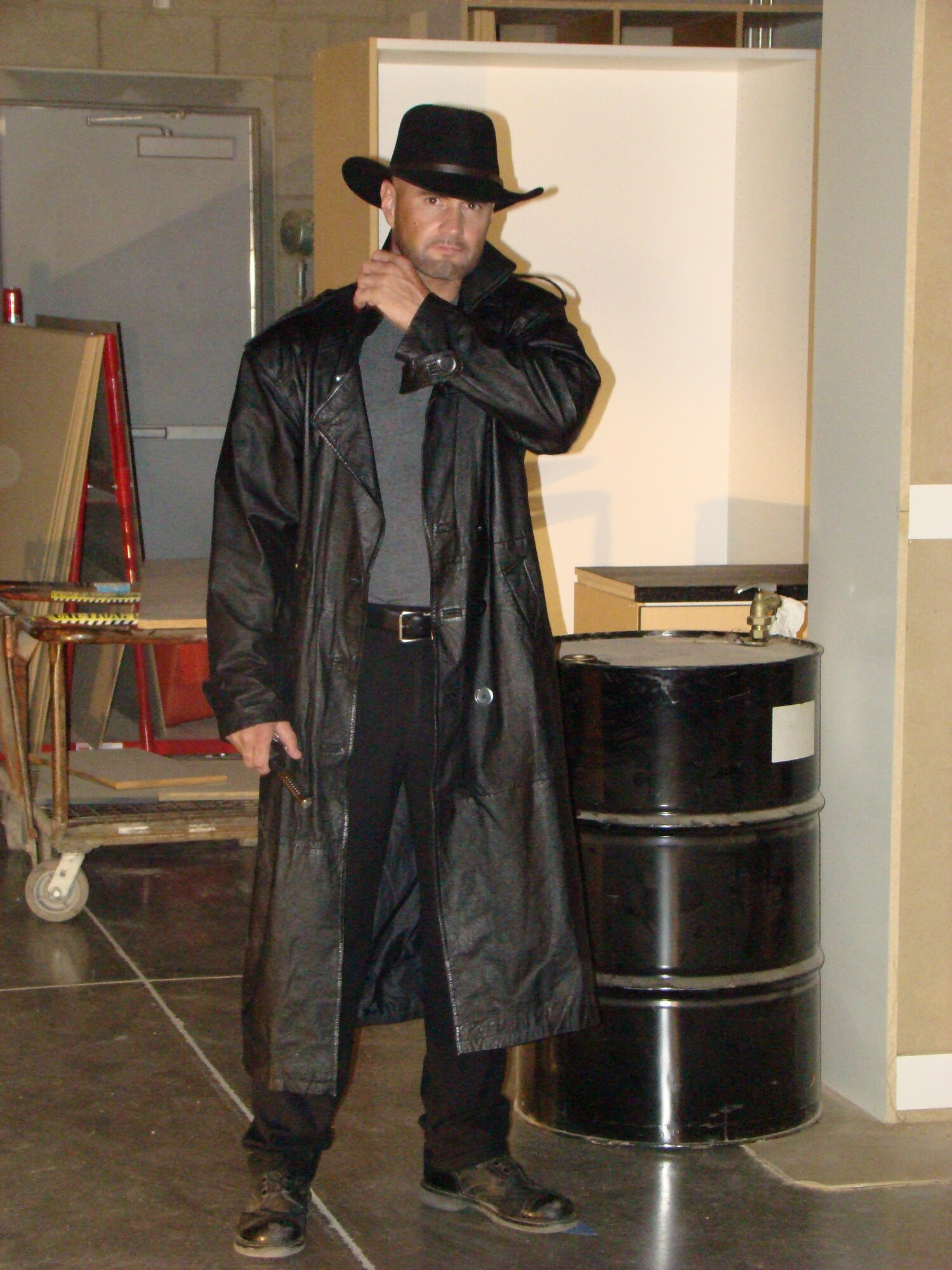 James Ferris, the IDEA program manager at Luke Air Force Base, is also a part-time actor who has appeared in more than 20 movies. In this photo, Ferris is on the set for the movie “Dietrich,” which was also his character’s name. The film was shot in the spring of 2009 at several locations around the Phoenix area. (Photo courtesy of James Ferris) 