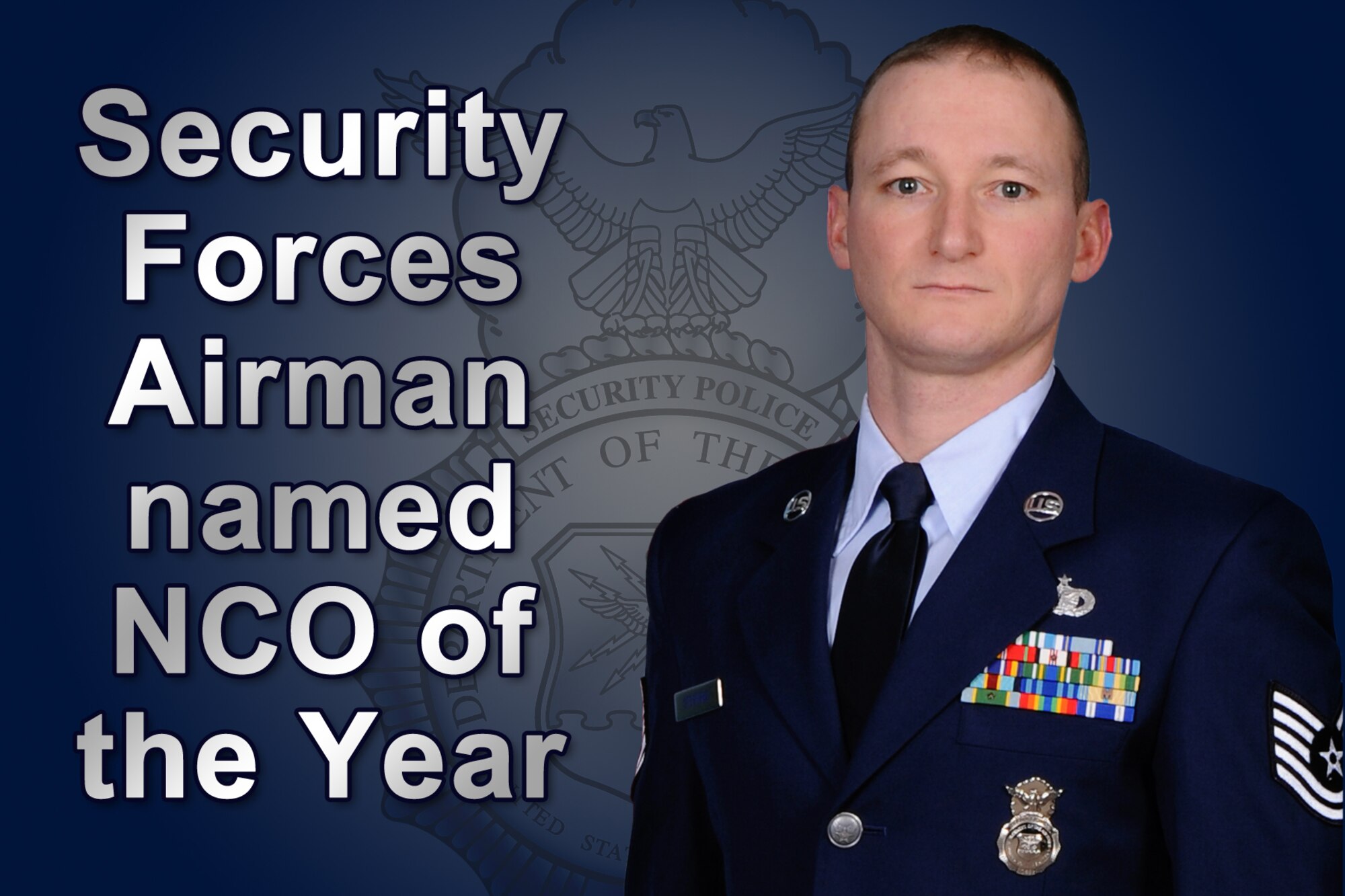 GRISSOM AIR RESERVE BASE, Ind. -- Tech. Sgt. Travis Stephens, 434th Security Forces fire team leader, was named the 434th Air Refueling Wing Noncommissioned Officer of the Year. Stephens recently returned from a six-month deployment to Afghanistan where his distinguished service there helped earn him the annual award. (U.S. Air Force photo illustration by Tech. Sgt. Mark R. W. Orders-Woempner)
