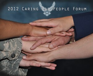 Langley Air Force Base will host its second annual Caring for People Forum May 2, 2012, providing Airmen and their families the opportunity to air their suggestions and concerns to improve their quality of life. Active-duty Airmen, guard/reserve personnel, family members, retirees and civilians are welcome to express concerns or suggestions on a variety of support topics. (U.S. Air Force graphic by Senior Airman Jason J. Brown/Released)