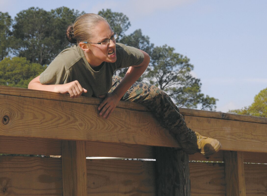 More than 125 Marine Corps Junior Reserve Officers’ Training Corps cadets from Colquitt County High School, Moultrie, Ga., participated in leadership training activities at Marine Corps Logistics Albany, March 21.::r::::n::