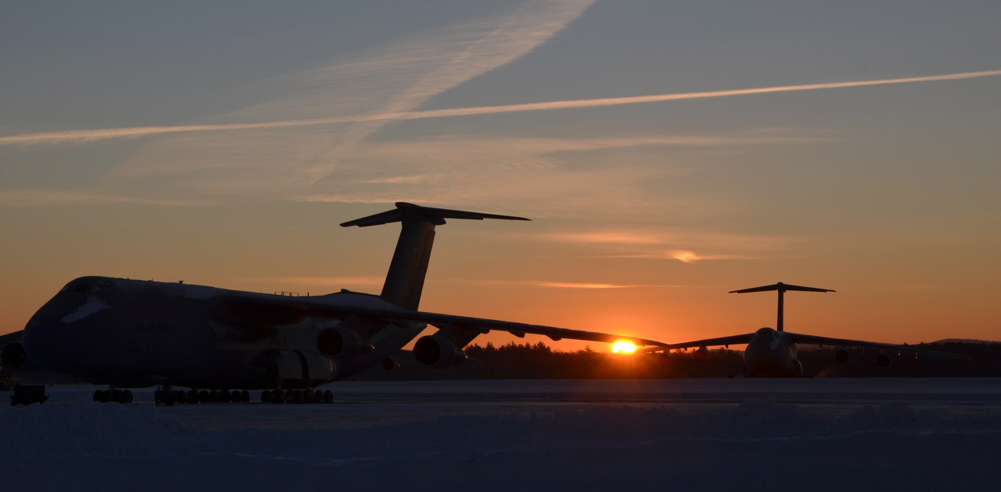 Westover boasts the C-5 Galaxy, a massive troop and cargo transport aircraft. Pictured here are C-5B models. (U.S. Air Force photo/SrA. Kelly Galloway)