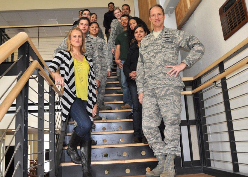 TRAVIS AIR FORCE BASE, Calif. -- The 349th Air Mobility Wing welcomes newcomers during B-Flight UTA, Mar. 25. (U.S. Air Force photo / Capt. Robin Jackson)