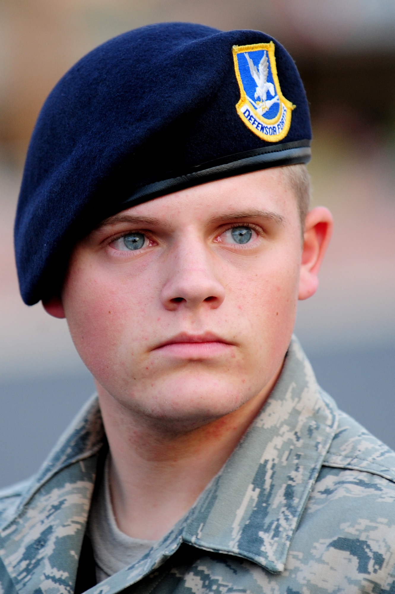 U.S. Air Force Airman 1st Class Trey LeClair, 99th Security Forces Squadron security forces journeyman, listens to a Multi Assault Counter Terrorism Action Capabilities safety brief before teaming with local civilian law enforcement March 28, 2012, at Nellis Air Force Base, Nev.  Airman LeClair performed multiple tasks during the exercise that enhanced his ability to integrate with civilian law enforcement during a potential on-base response. (U.S. Air Force photo by Staff Sgt. William P.Coleman)
  

