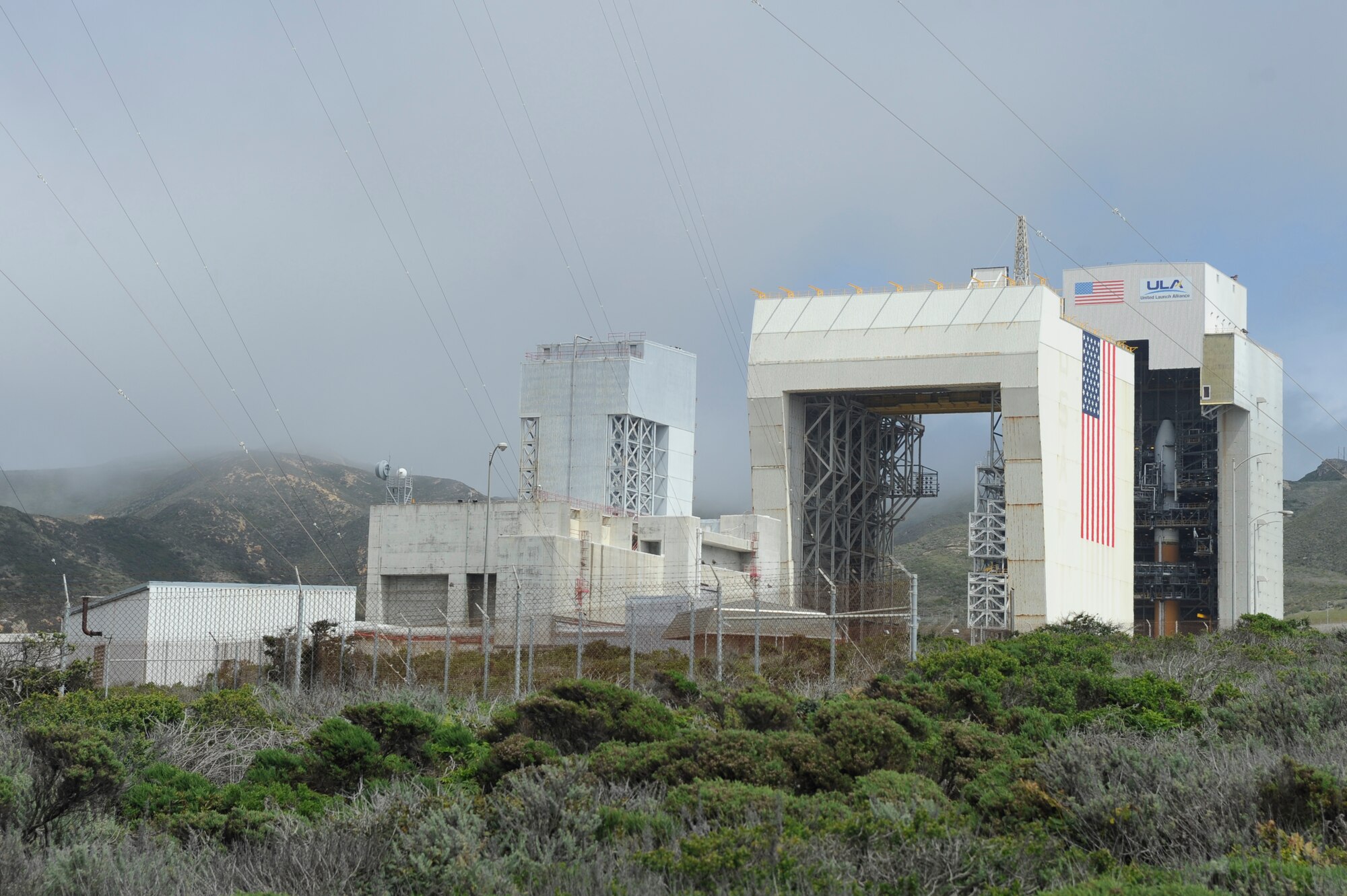VANDENBERG AIR FORCE BASE, Calif. -- The United Launch Alliance Delta IV Medium rocket sits on the pad at Space Launch Complex Six and is scheduled to launch April 2, 2012. (U.S. Air Force photo/Staff Sgt. Andrew Satran) 

 