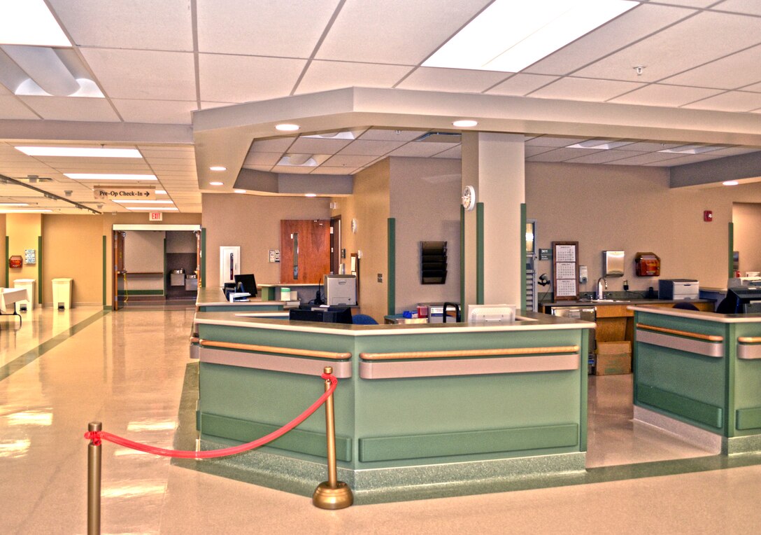 GRAND JUNCTION, Colo. — The new check-in area of a surgery floor addition at the Grand Junction Department of Veterans Affairs Medical Center awaits patients here, March 23, 2012. The U.S. Army Corps of Engineers Sacramento District's Utah resident office managed construction of the $13 million addition, which added a 30,000-square-foot surgery floor. 