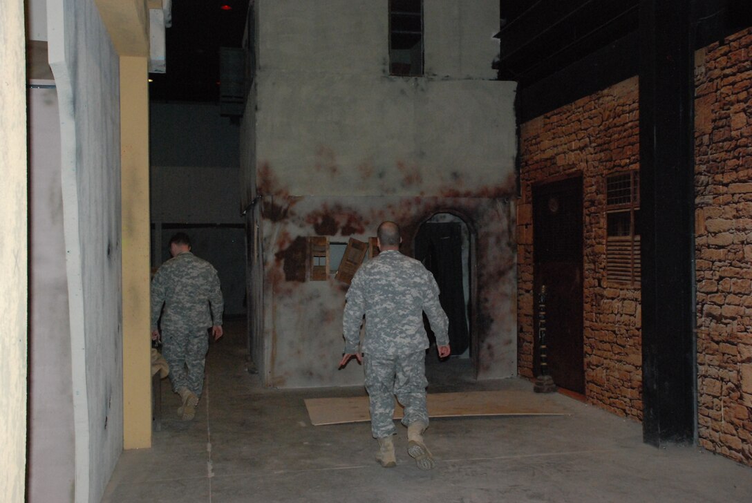 JOINT BASE MCGUIRE-DIX-LAKEHURST — Soldiers train in actual mark ups of Iraq towns like this one. 
