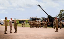 Gen. Joseph F. Dunford, Jr, Assistant Commandant,::r::::n::is welcomed by members of the Australian Army's 1st Brigade on a recent visit to Robertson Barracks.  During his visit General Dunford toured the facilities U.S. Marines will use during upcoming deployments and received briefs on regional training opportunities.