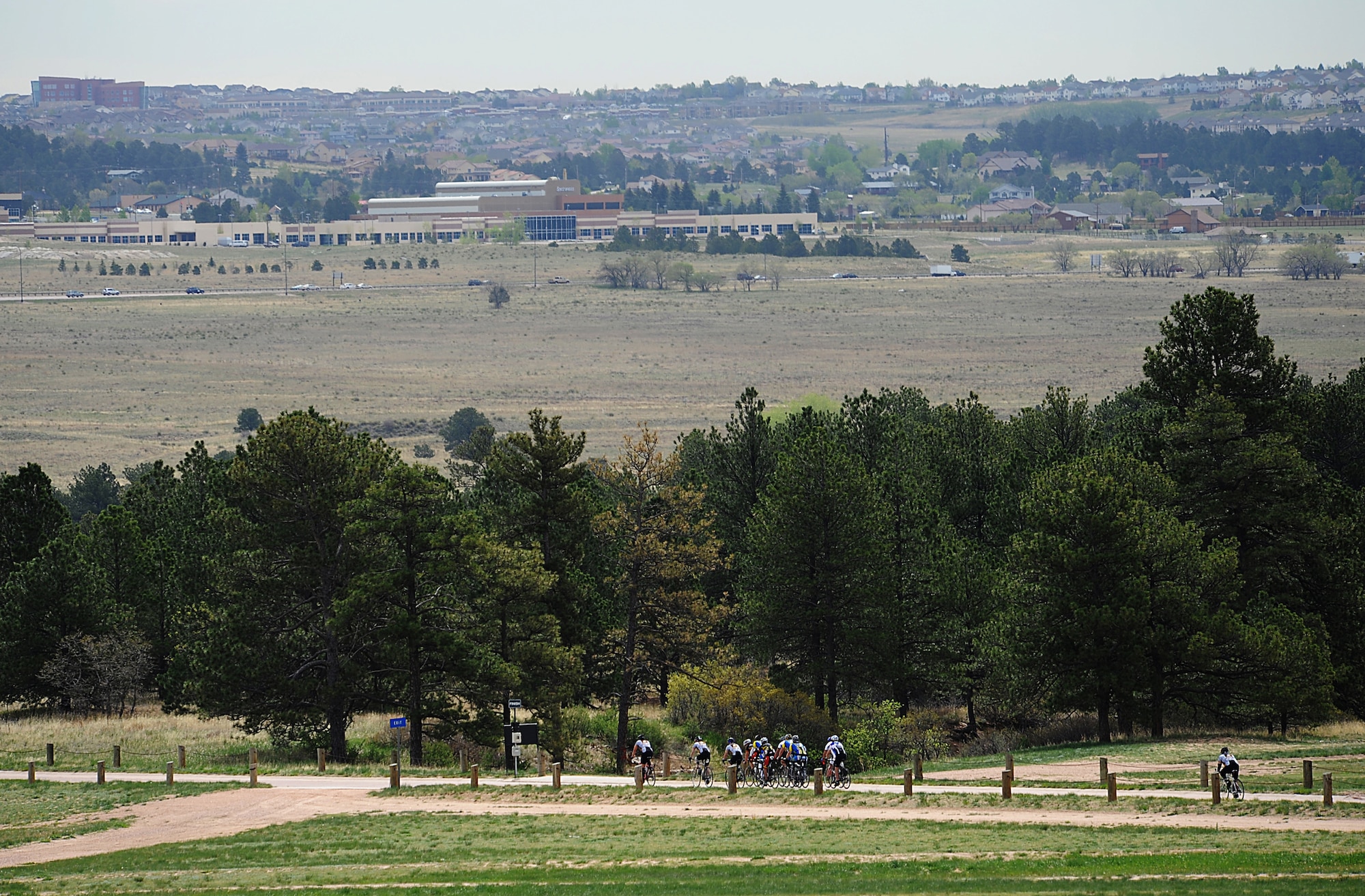 Athletes take part in a cycling event during Warrior Games 2012 at the U.S. Air Force Academy in Colorado Springs, Colo., April 30, 2012. (U.S. Air Force photo by Val Gempis/Released)