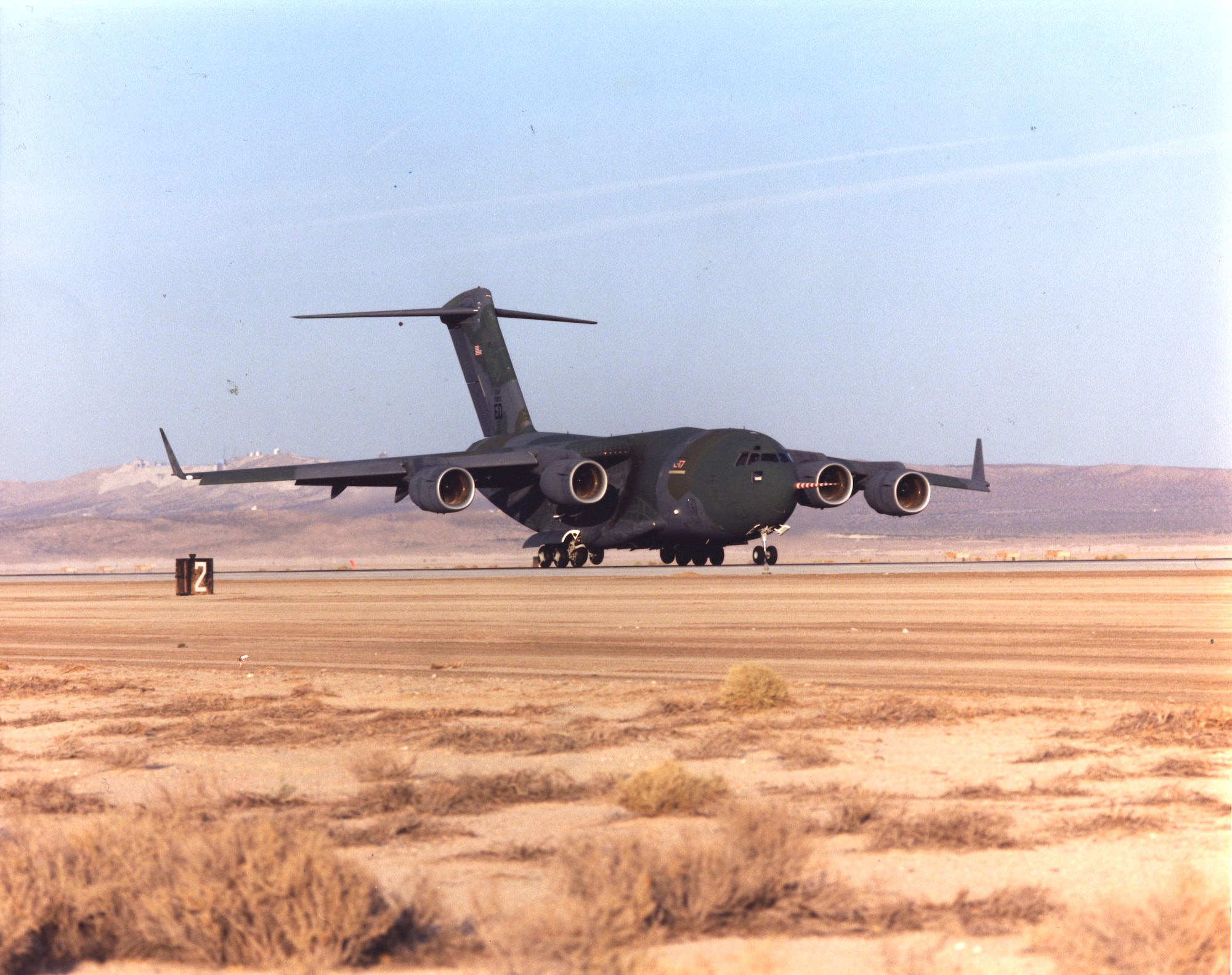 Sept. 15, 1991:  First flight of T-1 from Long Beach Municipal Airport to Edwards Air Force Base.  The flight crew consisted of pilot Bill Casey, co-pilot Lt. Col. George London (6510th Test Wing), loadmaster Ted Venturini and flight test engineer George Van de Graaf, both McDonnell Douglas personnel.