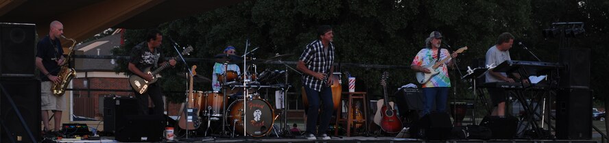 The band Fraid Knot performs during the Rockin’ in the Park festival April 27, 2012, at Dyess Air Force Base, Texas. The festival offered free food and live entertainment to all military members, base civilian employees and family members. (U.S. Air Force photo by Staff Sgt. Richard P. Ebensberger/ Released)