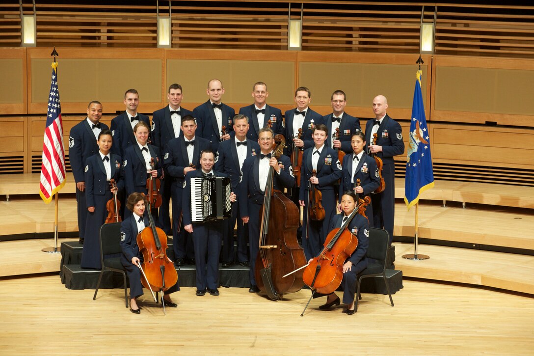 The United States Air Force Strings is comprised of 22 world-class musicians. Each of these outstanding performers has studied and perfected their craft at leading colleges, universities and music conservatories around the world. A performance by The United States Air Force Strings reflects a combination of immense collective musical experience with the boundless dedication to perfection.